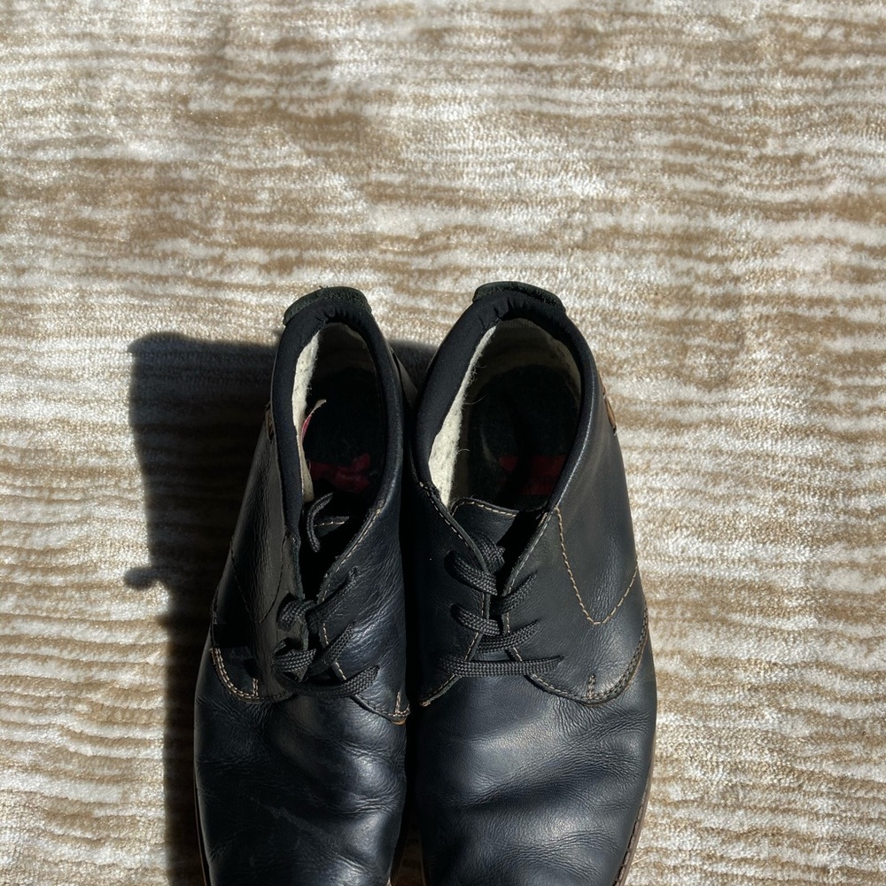 Rieker Men’s Black Soft Leather Boots 12
